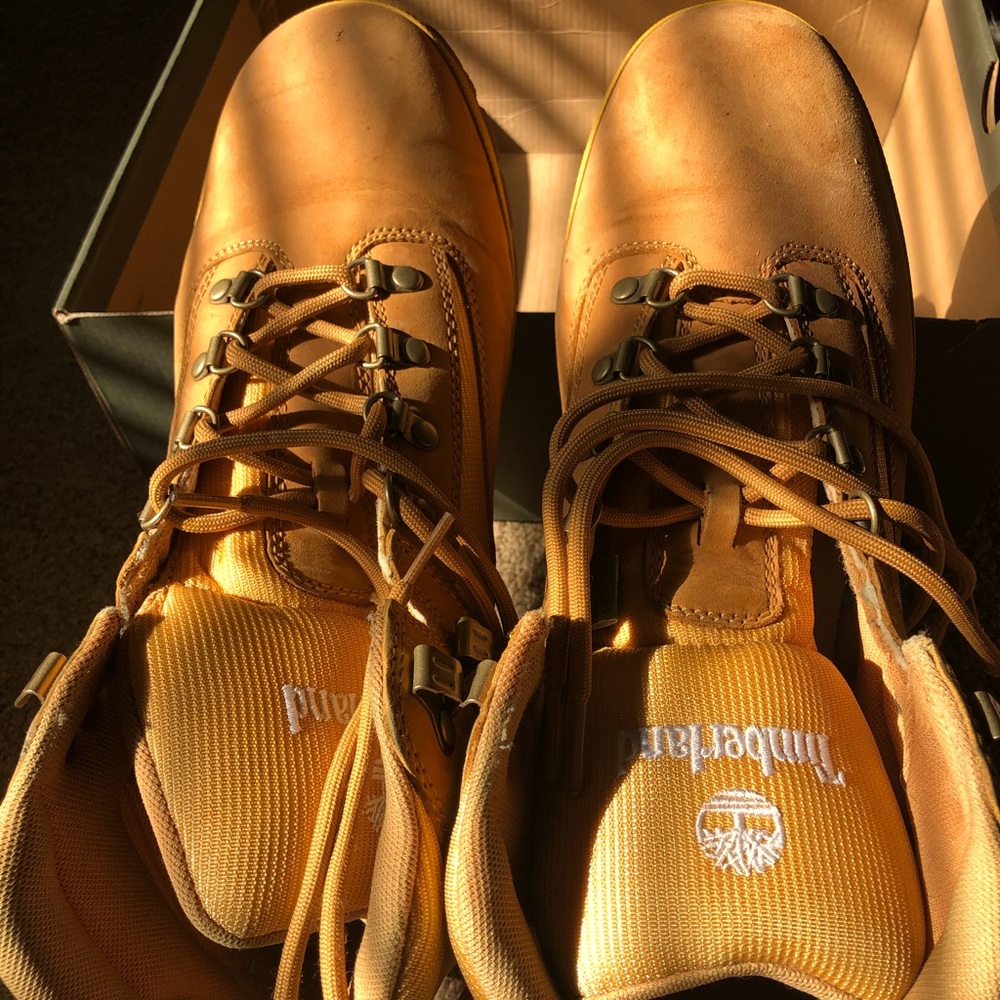 Men’s size 12 wheat color Timberland boots